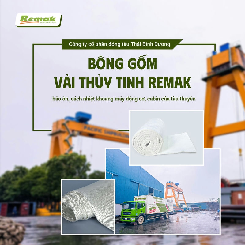 bông gốm cách âm cách nhiệt tàu biển
